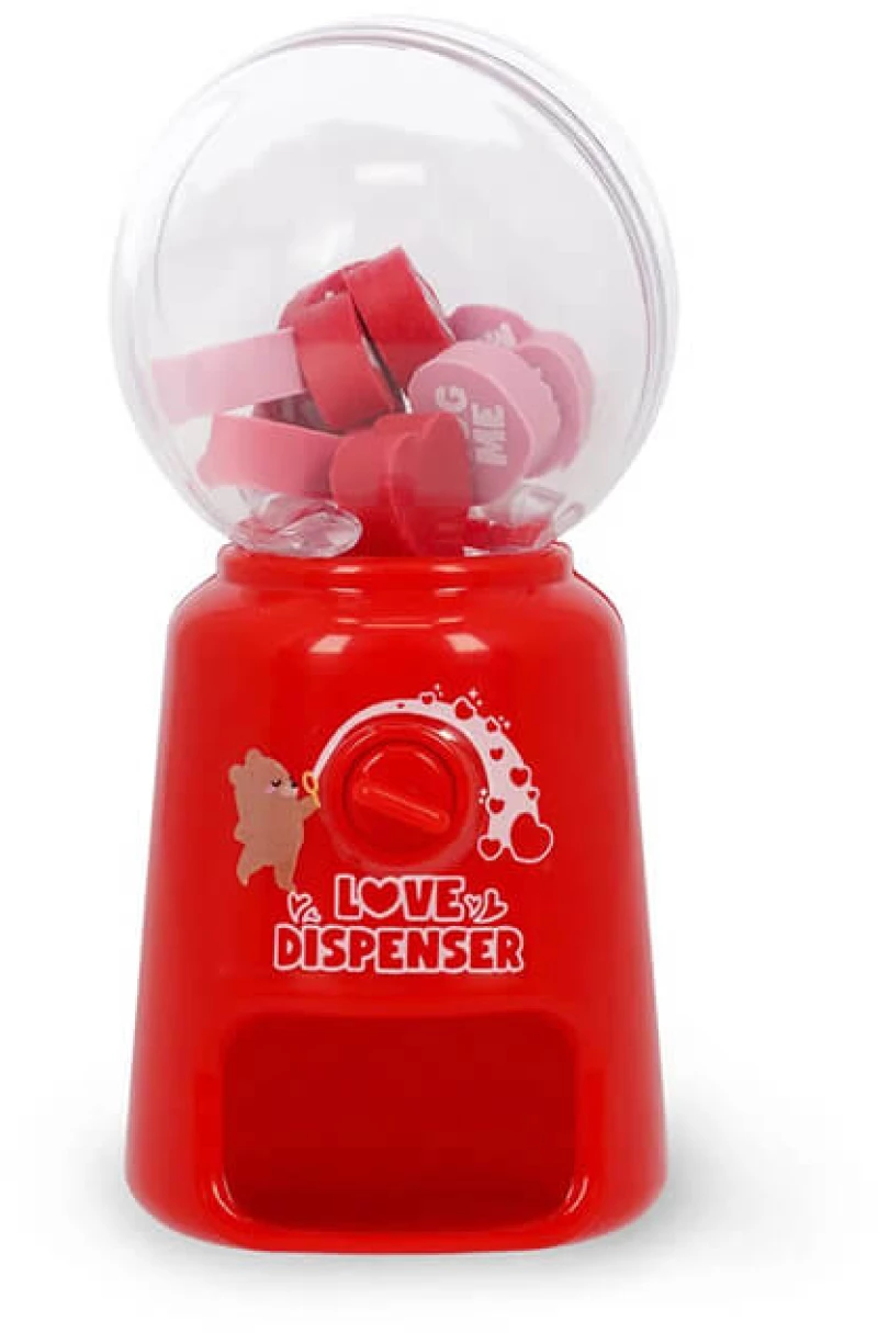 Legami Millano Mini Eraser Love Dispenser Γόμες καρδούλες σε δοχείο