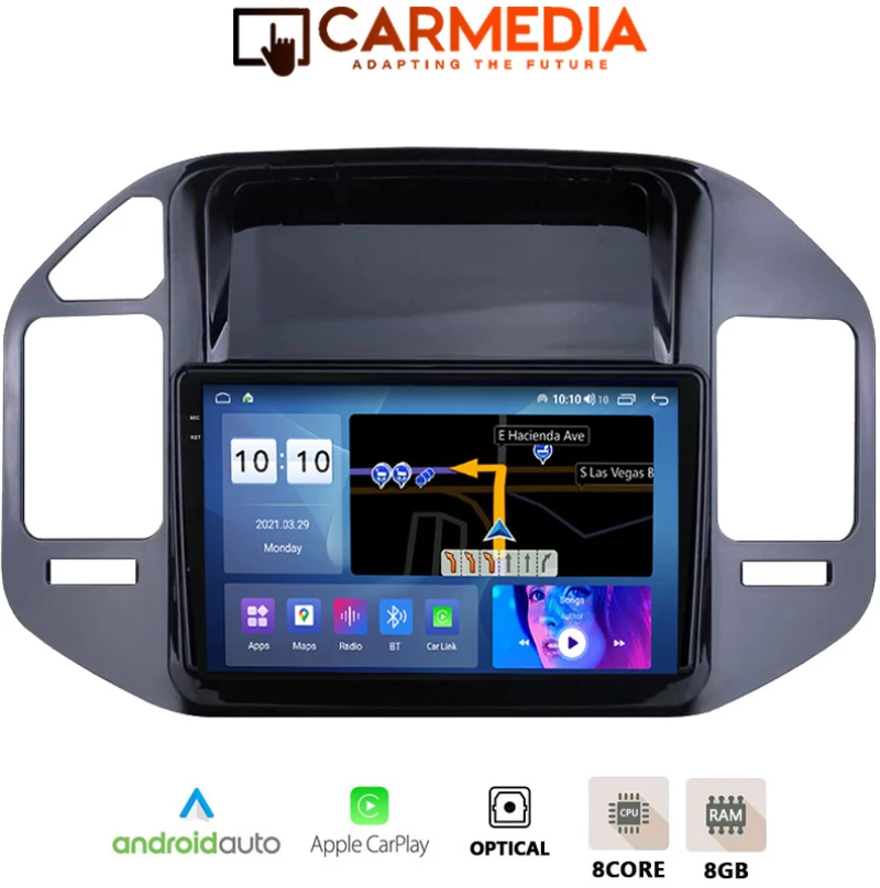 CARMEDIA CMDU4095-4 PRO PLUS TABLET 9.5'' OEM MITSUBISHI PAJERO 1999-2006 FULL FRAME