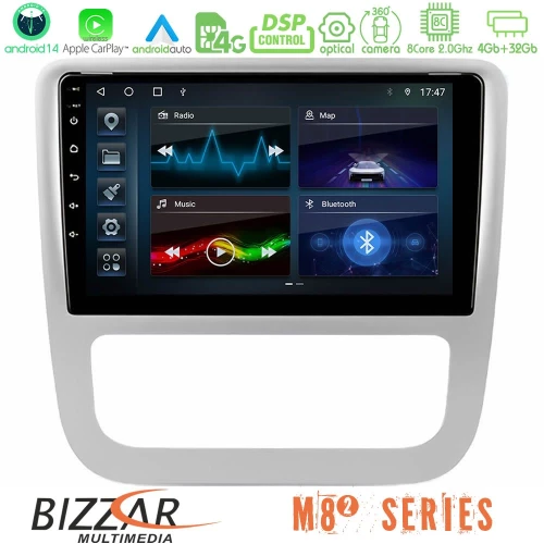 Bizzar m8² Series 8core Android14 4+32gb  vw Scirocco 2008-2014 Navigation Multimedia Tablet 9" με Carplay & Android Auto u-m82-Vw0057sl