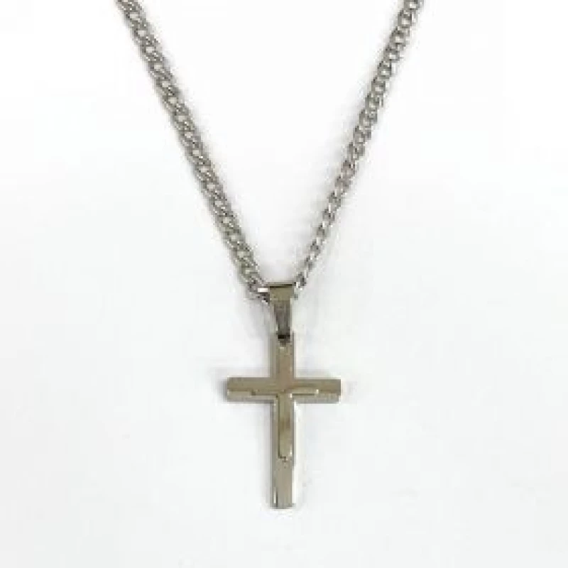 Kostibas 1313-448AA, Σταυρός, Stainless Steel, Ατσάλι, Ασημί