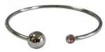 Kostibas 1513-975AR, Βραχιόλι, Ατσάλι, Με ροζ πέτρα, Ασημί