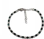 Kostibas 1513-642AP, Βραχιόλι, Ατσάλι, Στρας, Ασημί/Πράσινο