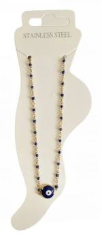 Kostibas 2013-710XB, Βραχιόλι Ποδιού, Ατσάλι, Χρυσό/Μπλε
