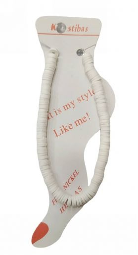 Kostibas 2042-023L, Βραχιόλι Ποδιού, Φίμο, Λευκό