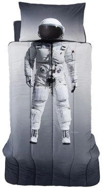 Κουβερλί Παιδικό Space Suede (Σετ 2τμχ) Grey Saint Clair Μονό 160x230cm Microfiber