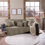Ριχτάρι Lancaster 15 Olive Teoran Διθέσιο 180x250cm Βαμβάκι-Ακρυλικό