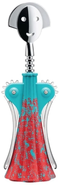 Ανοιχτήρι - Τιρμπουσόν Anna G. Liquid AM01A 6 7x24,5cm Turquoise-Coral Alessi Μέταλλο,Πλαστικό