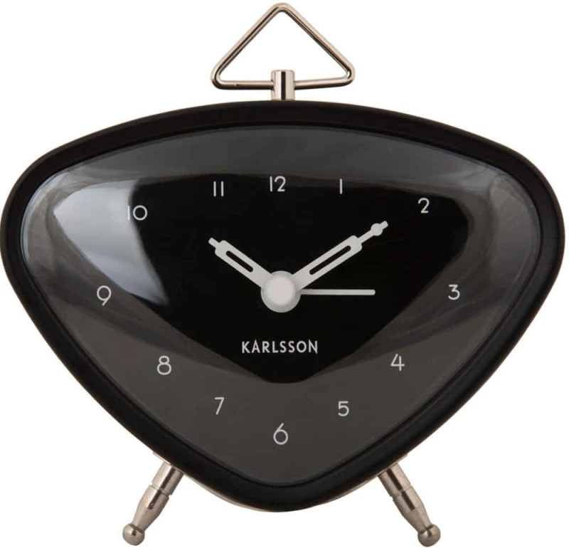 Ρολόι Επιτραπέζιο - Ξυπνητήρι Triangle KA5946BK 11,4x4,8x9,3cm Black Karlsson Μέταλλο