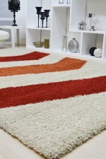 Χαλί Toscana Shaggy 5506 (4214) Beige-Red 200X290cm