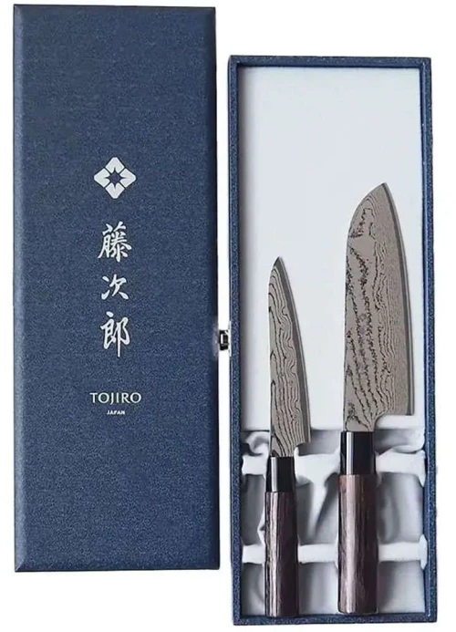 Μαχαίρια Shippu Black Σε Συσκευασία Δώρου (Σετ 2Τμχ) SHIPPU-SET (BLACK) Silver-Black Tojiro Ανοξείδωτο Ατσάλι