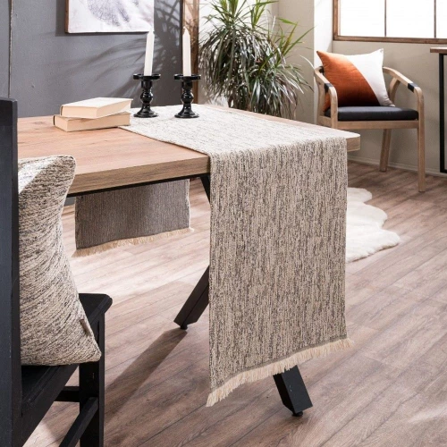 Τραβέρσα Nashville 02 Greige Teoran 45X180 Βαμβάκι-Ακρυλικό