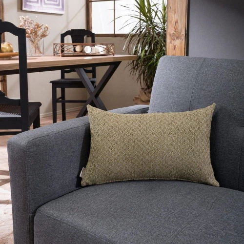 Μαξιλάρι Διακοσμητικό (Με Γέμιση) Kingston 15 Olive Teoran 30X50 Βαμβάκι-Ακρυλικό