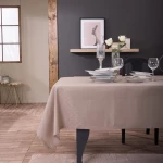 Τραπεζομάντηλο Dieppe Beige Teoran 140X180 Βαμβάκι-Πολυέστερ
