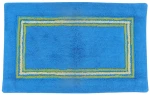 Ταπέτο Μπάνιου Stripes Blue Viopros 50X80cm 100% Βαμβάκι