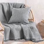 Ριχτάρι Only Grey Ρυθμός Διθέσιο 180x240cm Βαμβάκι-Πολυέστερ