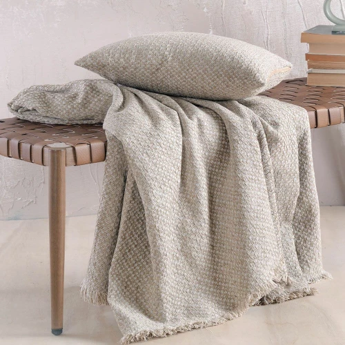 Ριχτάρι Editor Beige Ρυθμός Διθέσιο 180x240cm Βαμβάκι-Chenille