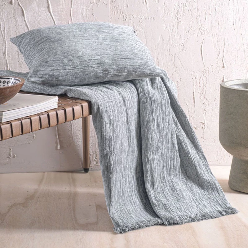 Ριχτάρι Planet Grey Ρυθμός Τετραθέσιο 180x330cm Βαμβάκι-Chenille