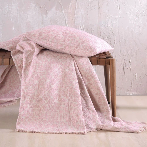 Ριχτάρι Wonder Pink Ρυθμός Πολυθρόνα 160x180cm Βαμβάκι-Chenille