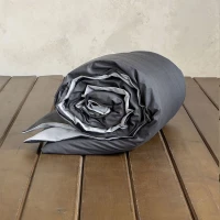 Παπλωματοθήκη Colors Shiny Grey - Midnight Grey Nima King Size 240x260cm 100% Βαμβάκι
