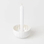Κηροπήγιο Πορσελάνινο Dot Stripes LBTRD0092487 9,4x5cm White Raeder