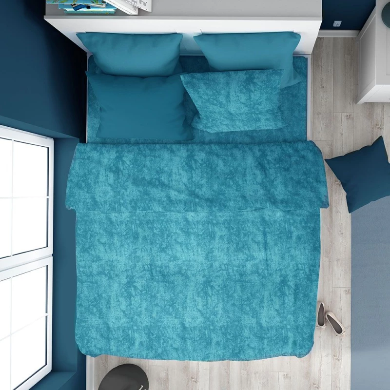Παπλωματοθήκη Premium Shadow 620 Turquoise DimCol Μονό 160x240cm 100% Βαμβάκι