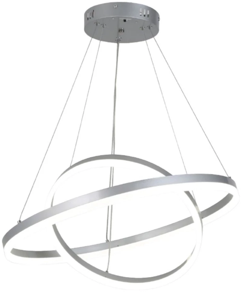 Φωτιστικό Οροφής 6095-Β Led Dimmable Φ60cm 6300Lm 58W 3CCT Silver Inlight
