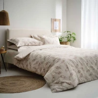 Παπλωματοθήκη Karen-2 (Σετ 3τμχ) Beige Vesta Home King Size 260x240cm 100% Βαμβακοσατέν