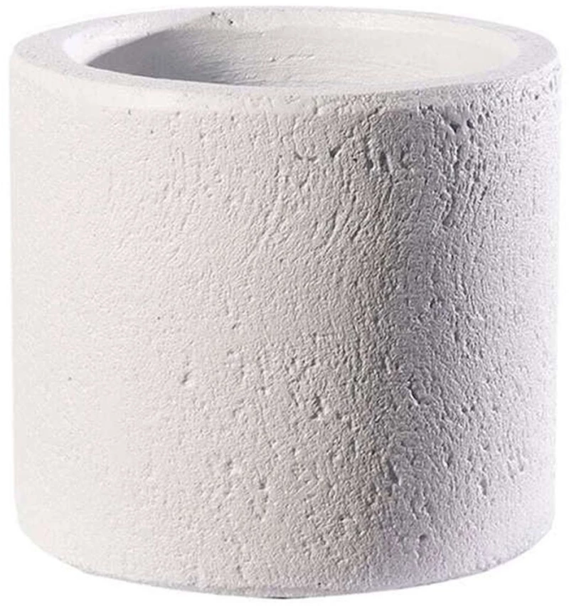 Γλάστρα Τσιμεντένια Κύλινδρος Echo A-8370-8 20x20x18cm White Supergreens Τσιμέντο