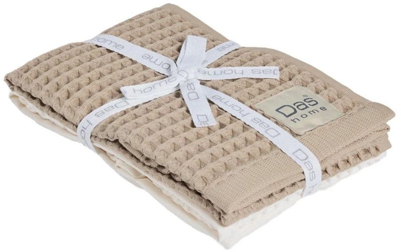 Ποτηρόπανα 0800 (Σετ 2τμχ) Ivory-Beige Das Home 40x60cm 100% Βαμβάκι
