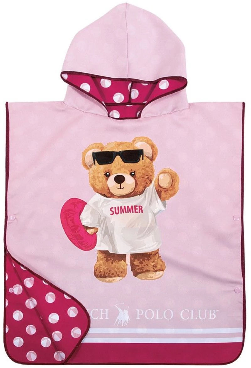Πόντσο Θαλάσσης Παιδικό 4039 Pink Greenwich Polo Club