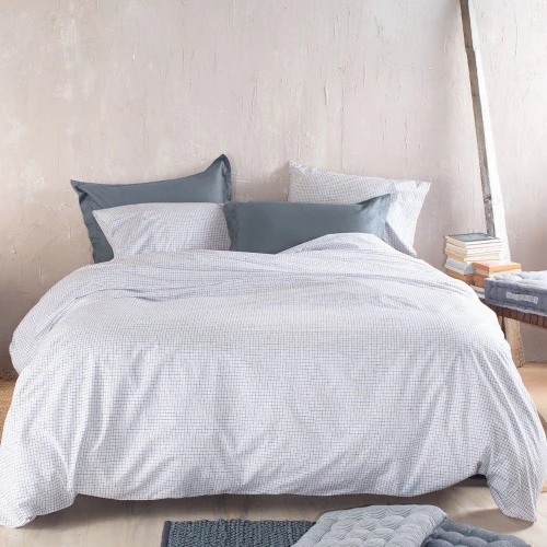 Παπλωματοθήκη Pacify (Σετ 2τμχ) White Ρυθμός Ημίδιπλο 160x250cm 100% Βαμβάκι