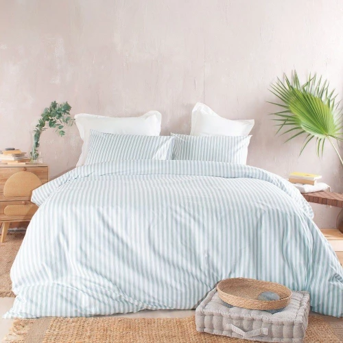 Παπλωματοθήκη Eloise (Σετ 2τμχ) Green Ρυθμός Ημίδιπλο 160x250cm 100% Βαμβάκι