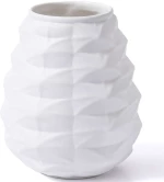 Βάζο 742TMA4905 25x25x26cm White Aberto Design Κεραμικό