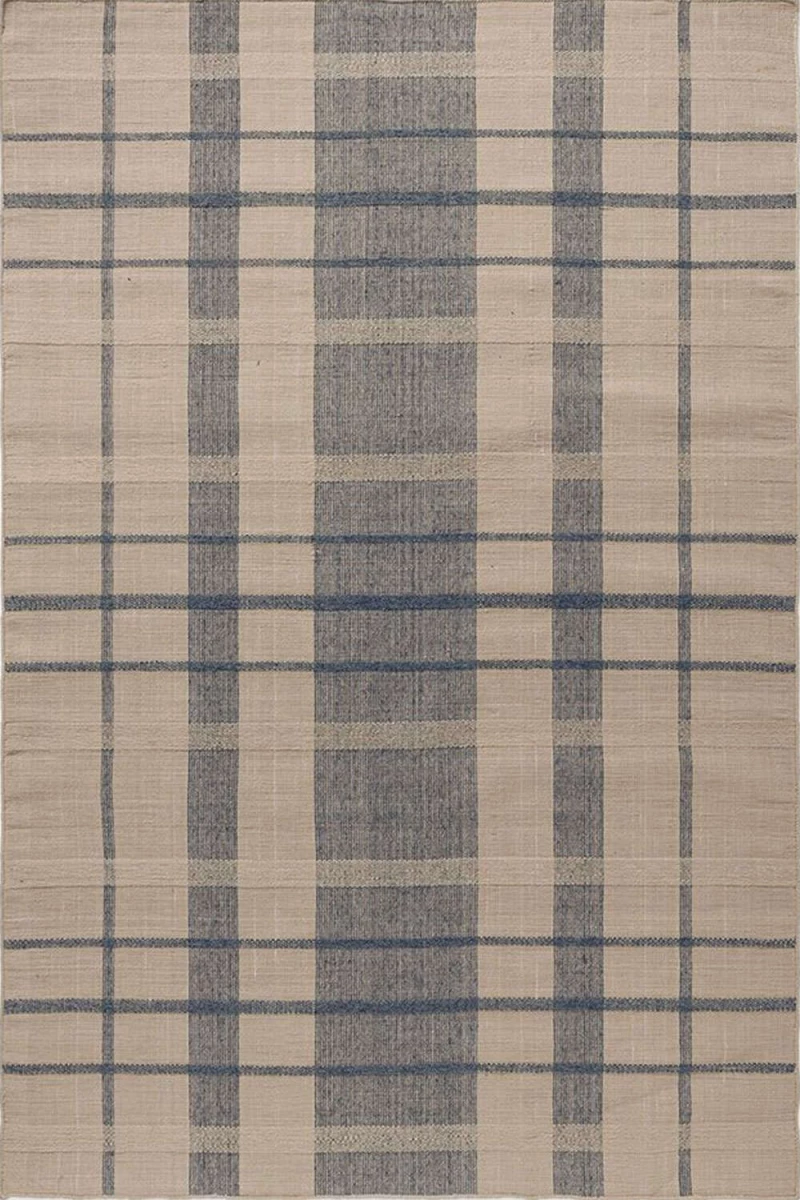 Χαλί Zona Block Check Denim 497408 Beige-Blue Brink & Campman 250X350cm