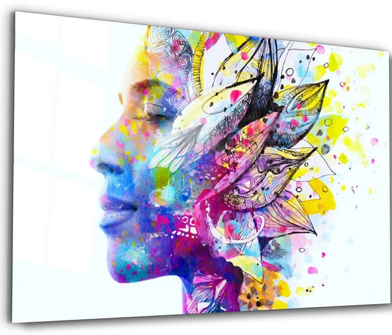 Πίνακας Γυάλινος 672BRS4859 110x70cm Multi Wallity Οριζόντιοι Γυαλί