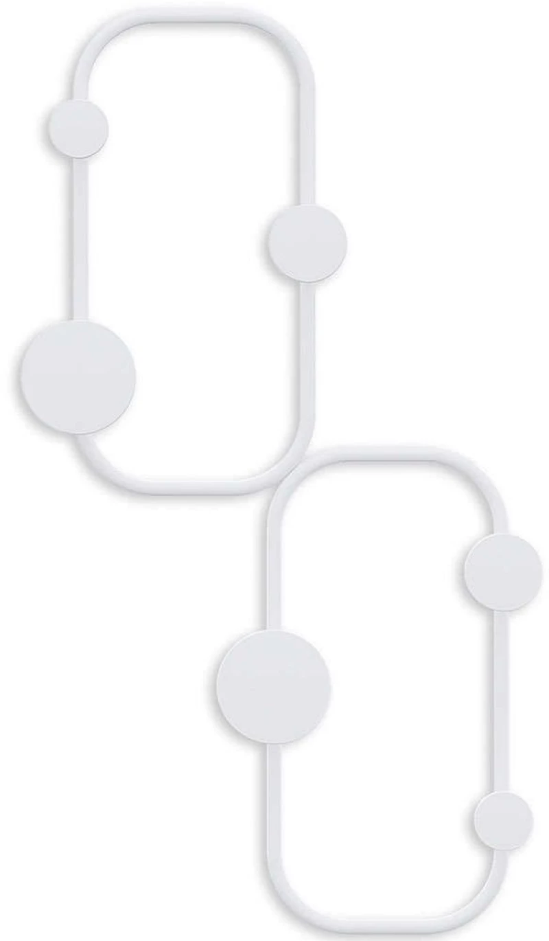 Κρεμάστρα Τοίχου 6 Θέσεων Ladybug 494PYT1161 26x5x48cm White Wallity Μέταλλο