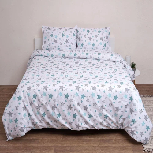 Κουβερλί Σείριος (Σετ 3τμχ) White Viopros Υπέρδιπλo 220x240cm 100% Βαμβάκι