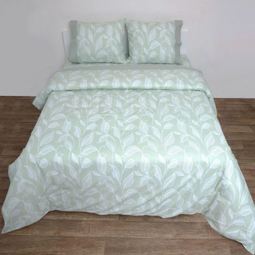 Σεντόνια Border 3001 (Σετ 3τμχ) Green Anna Riska Ημίδιπλο 170x270cm 100% Βαμβάκι