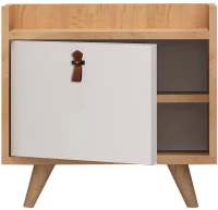 Κομοδίνο Dopo 811MDD3419 50x40x55cm Oak-White