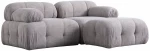 Καναπές Γωνιακός Petite 560ARE1260 190x160x75cm Light Grey