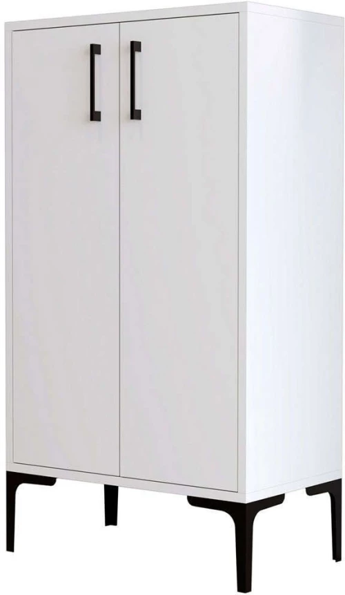 Παπουτσοθήκη Prag 845HCT4113 60x35x111cm White Μοριοσανίδα, Μέταλλο