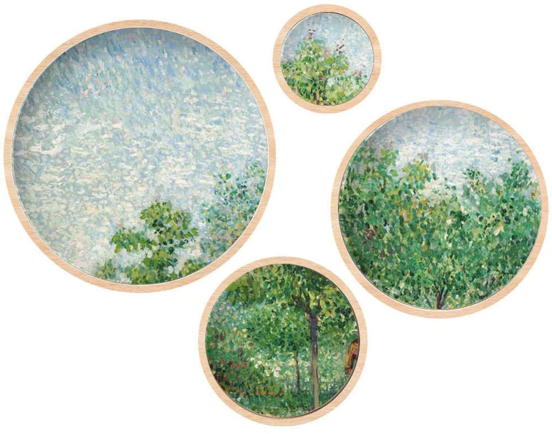 Κάδρα (Σετ 4Τμχ) 693BSE2070 Φ45/36/27/18cm Multi Wallity Στρόγγυλοι Ξύλο