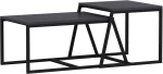 Ζιγκόν Minimal (Σετ 2Τμχ) 382NRC1203 75x50x38/55x57x45cm Anthracite-Black