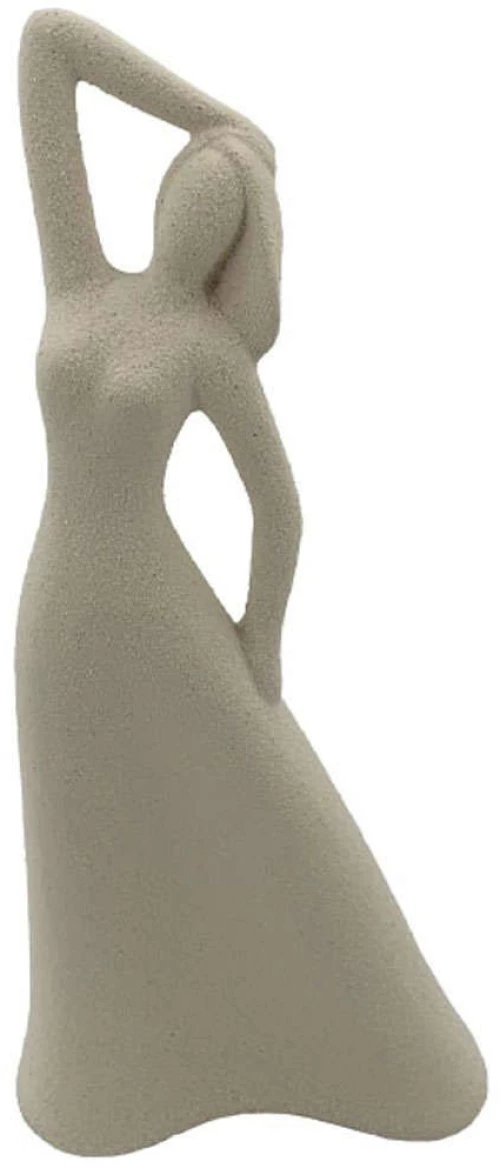 Διακοσμητική Φιγούρα 24-15-50056 18x8x18cm Light Brown Marhome Κεραμικό