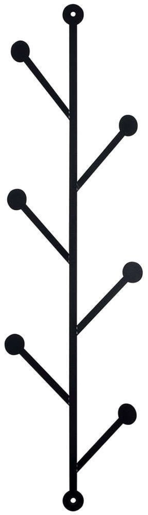 Κρεμάστρα Τοίχου 6 Θέσεων Rod 891TNL3110 25x94cm Black Wallity Μέταλλο