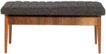 Σκαμπό Με Αποθηκευτικό Χώρο Vina Bench 869VEL5131 110x40x46cm Anthracite-Walnut