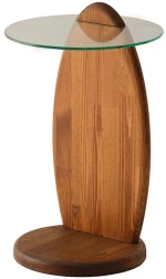 Τραπεζάκι Βοηθητικό Surf 552NOS2549 35x35x53cm Chesnut-Clear