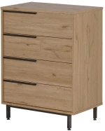 Συρταριέρα On 956LCS3499 74,8x44,5x95,1cm Walnut-Black