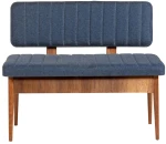 Παγκάκι Vina 869VEL5139 110x40x85cm Blue-Walnut