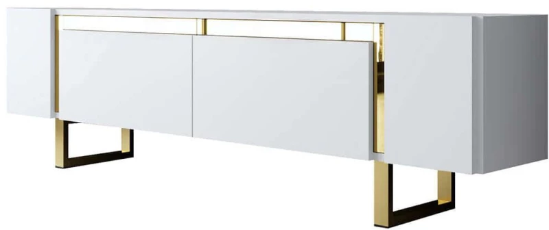 Έπιπλο Τηλεόρασης Yildiz 618BLY1270 180x30x50cm White-Gold